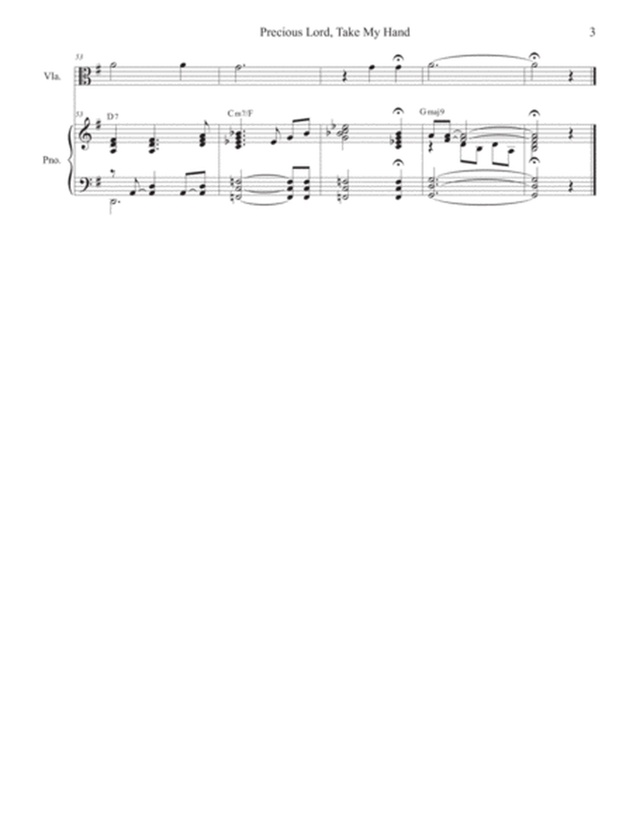 Precious Lord, Take My Hand (Viola solo and Piano) image number null
