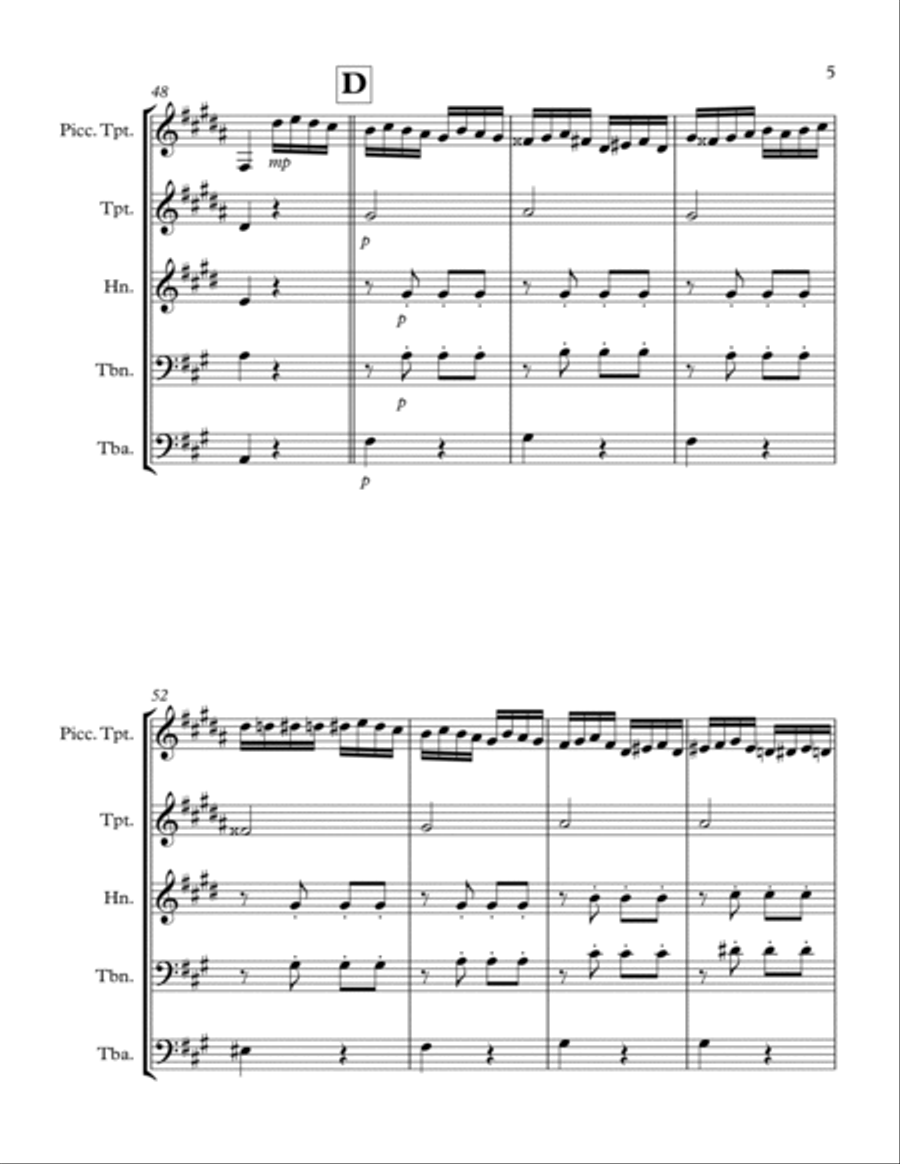 Rondo Alla Turca: Brass Quintet Brass Quintet scores gallery preview page 5