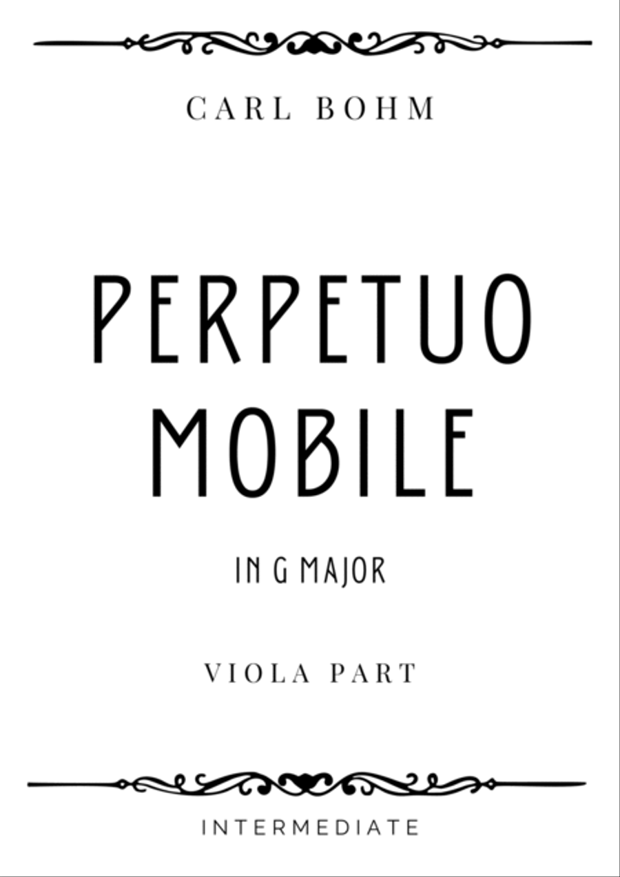 Bohm - Perpetuo Mobile (from Kleine Suite) in G Major - Intermediate Viola scores gallery preview page 6