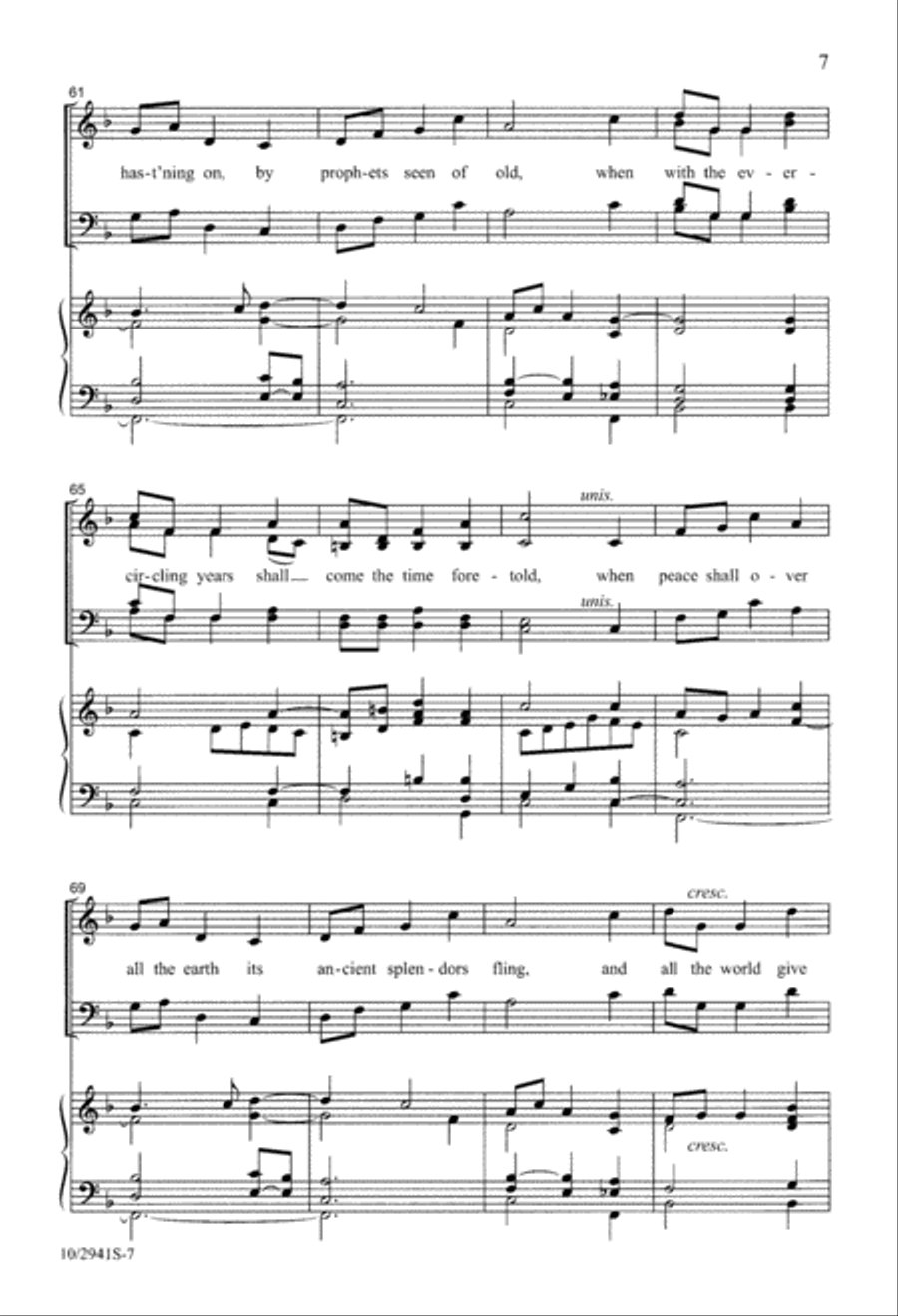 It Came upon the Midnight Clear 4-Part scores gallery preview page 7