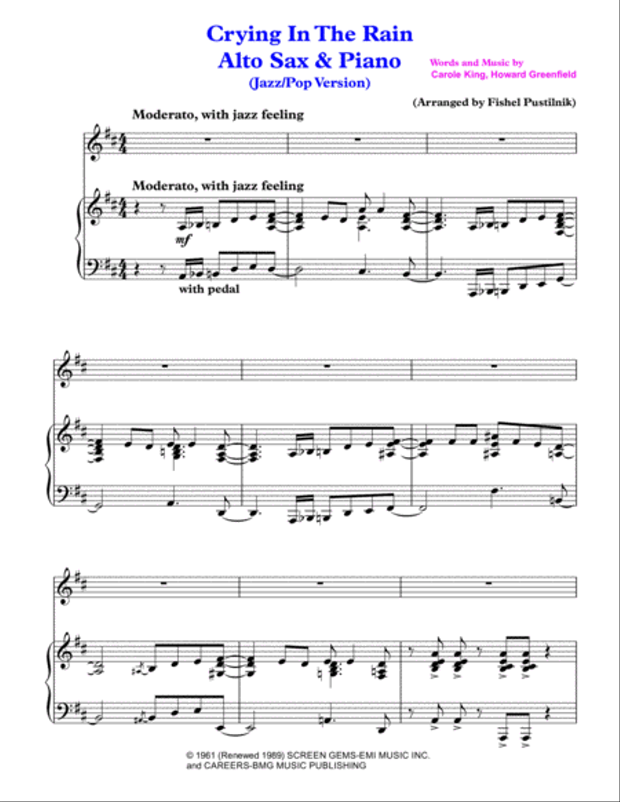 Crying In The Rain Woodwind Duet scores gallery preview page 2