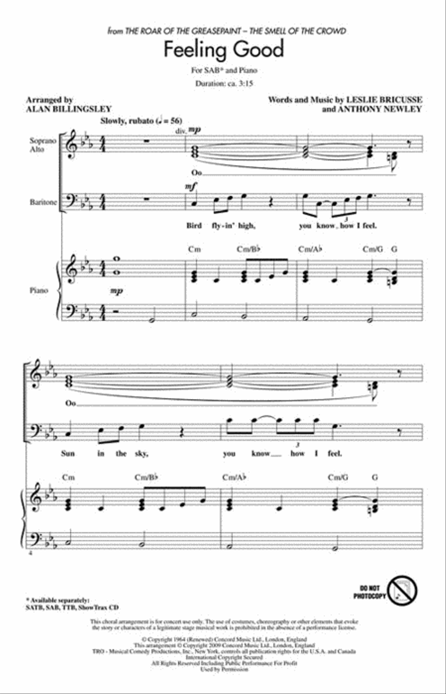 Feeling Good 3-Part scores gallery preview page 2