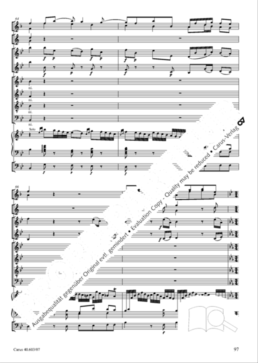 Grosse Orgelsolomesse in Es 4-Part scores gallery preview page 110