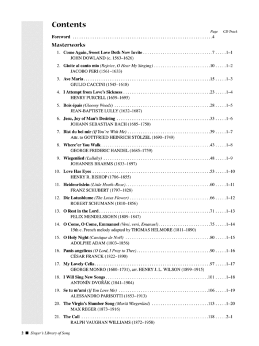 Singer's Library of Song Singer's Library of Song Voice Solo scores gallery preview page 2