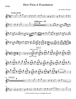 How Firm A Foundation - Fiddle and Guitar Prelude