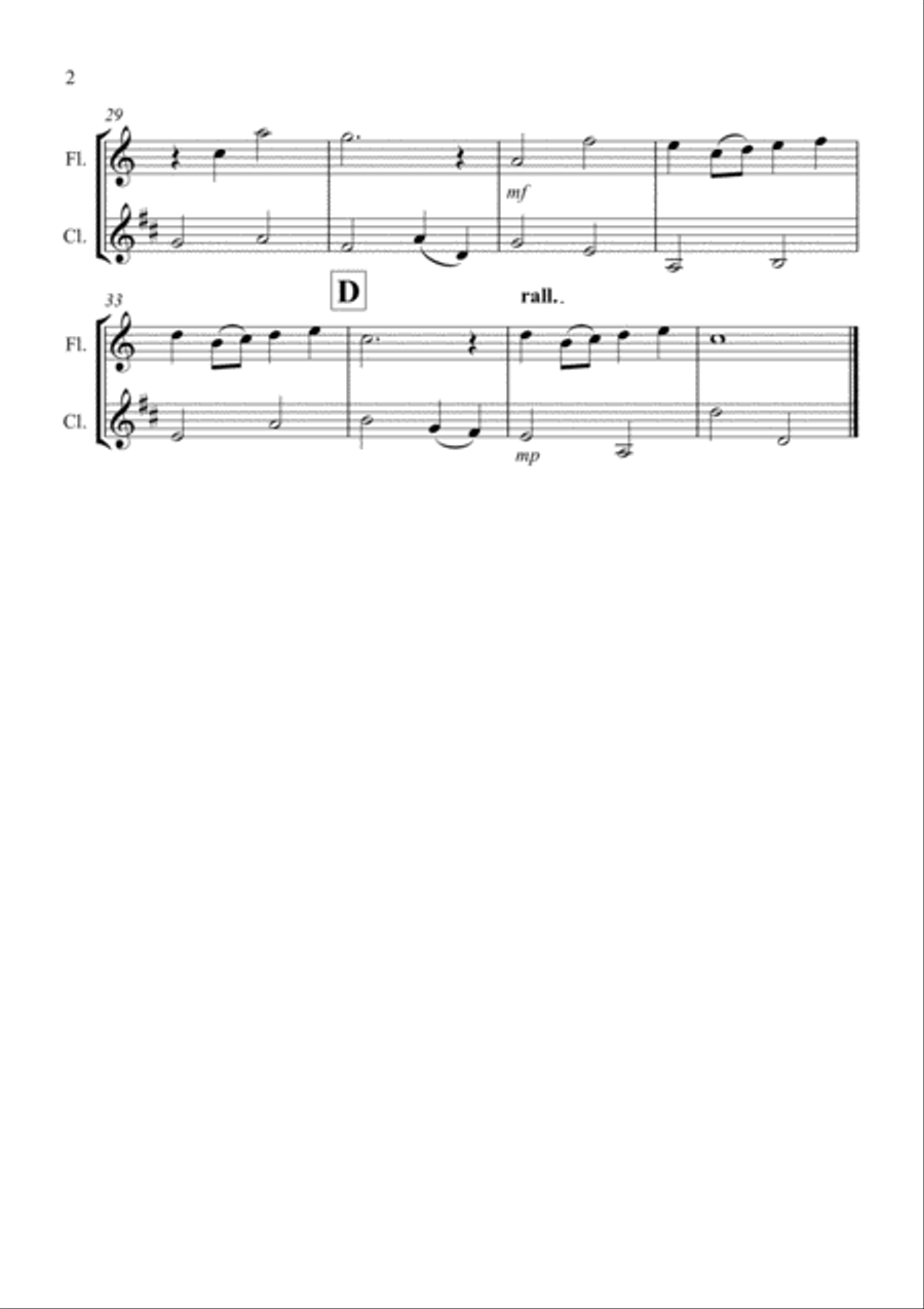Over The Rainbow (from The Wizard Of Oz) Woodwind Duet scores gallery preview page 2