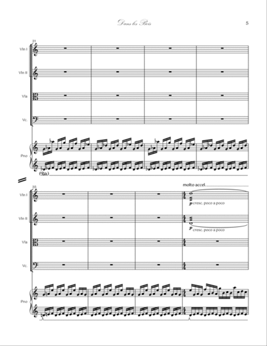 10. Dans le Bois Piano Quintet Piano Quintet scores gallery preview page 5
