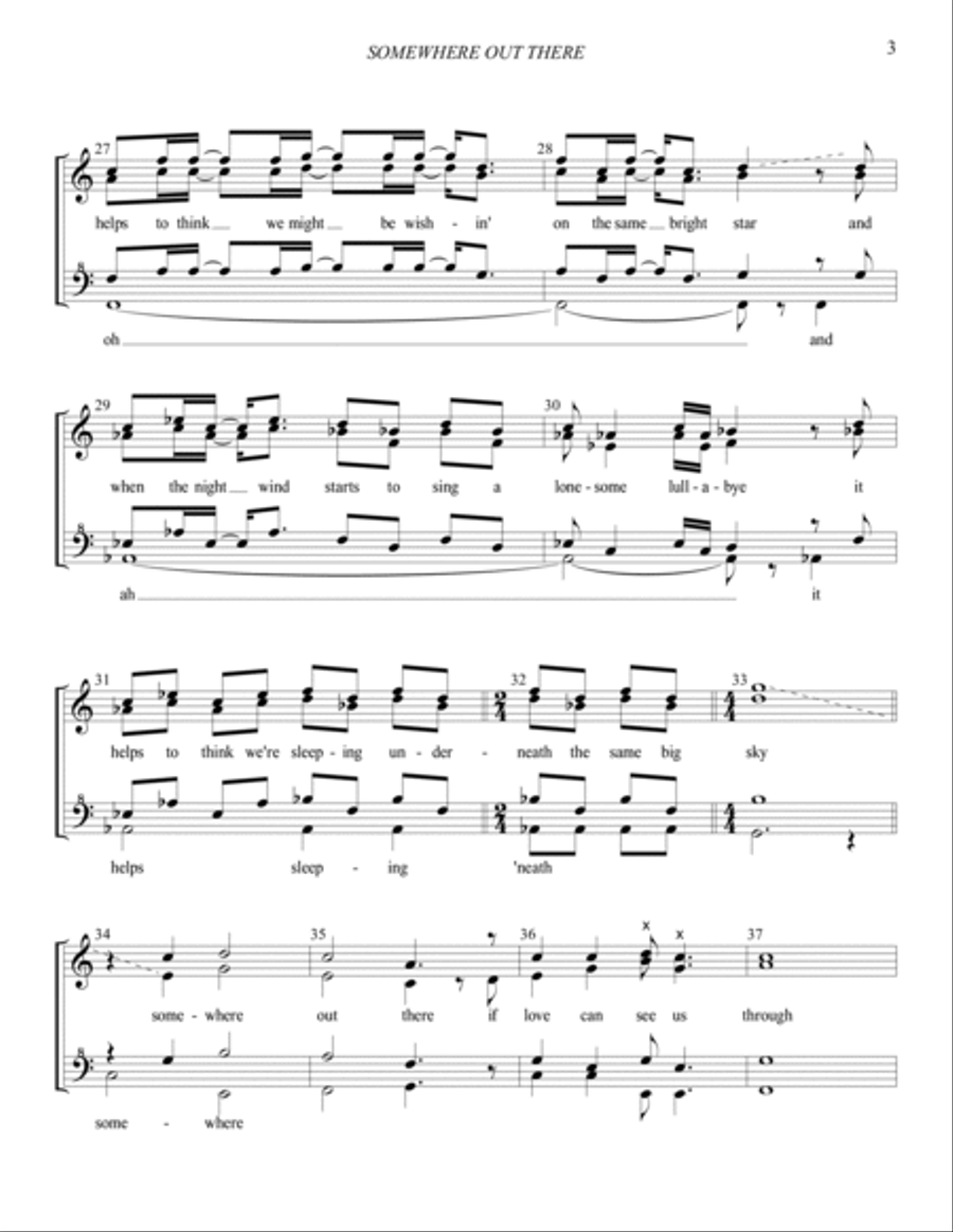 Somewhere Out There SSAA scores gallery preview page 4