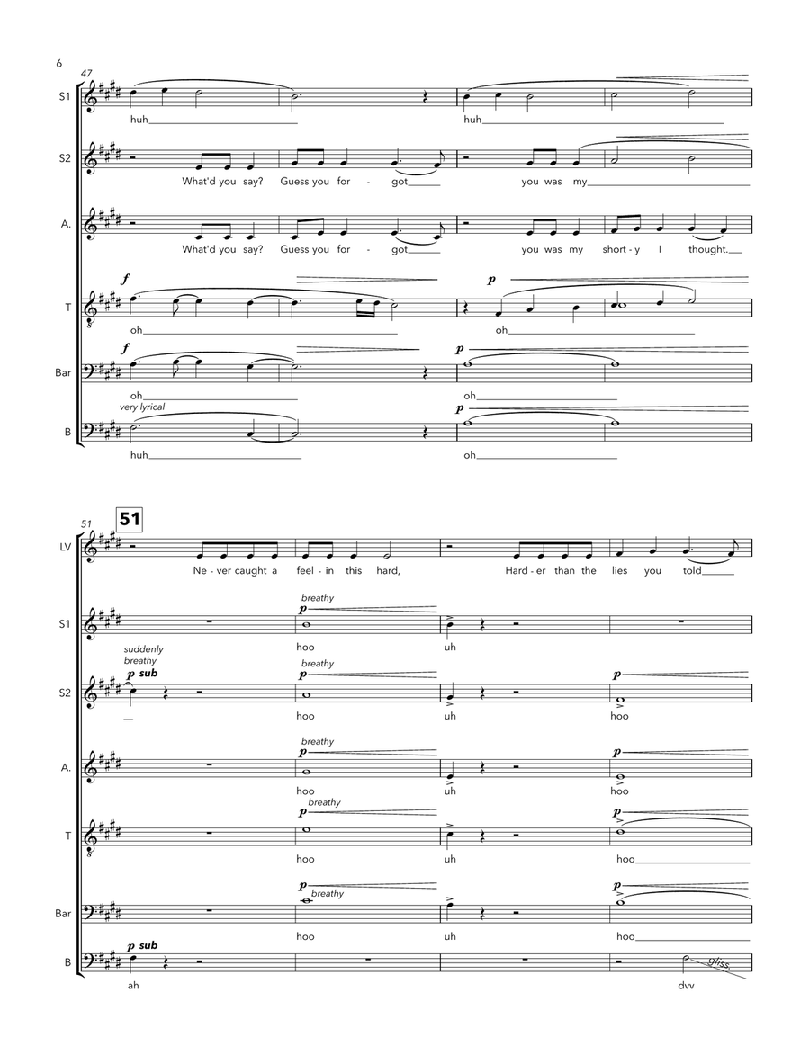 I Fall Apart A Cappella scores gallery preview page 6