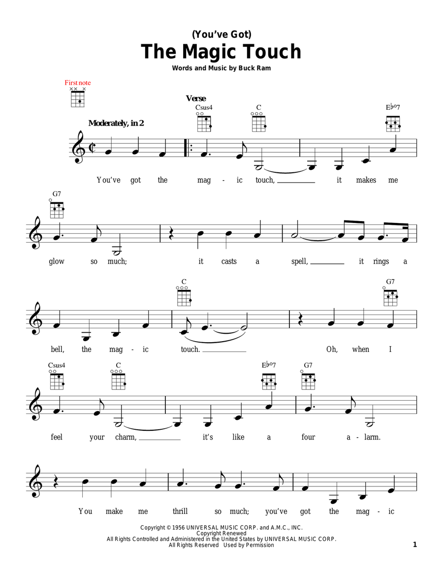 (You've Got) The Magic Touch Ukulele scores gallery preview page 1