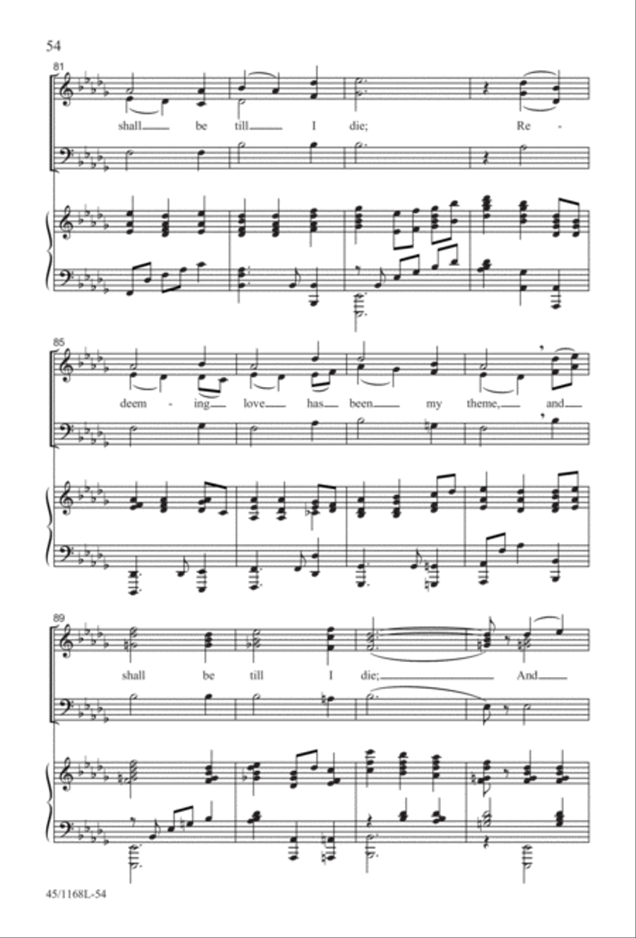 8 Anthems for About 12 Singers 3-Part scores gallery preview page 54