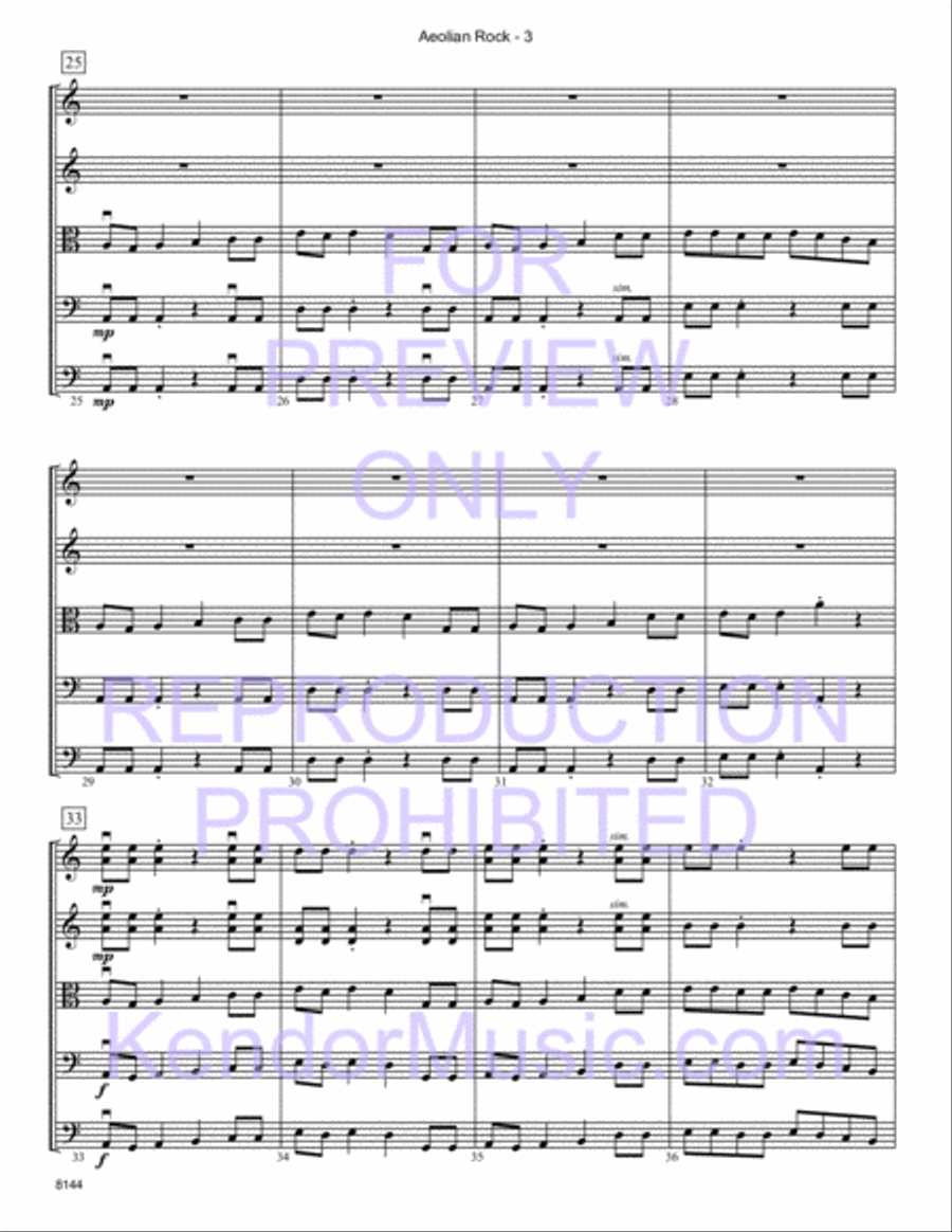 Aeolian Rock String Orchestra scores gallery preview page 4