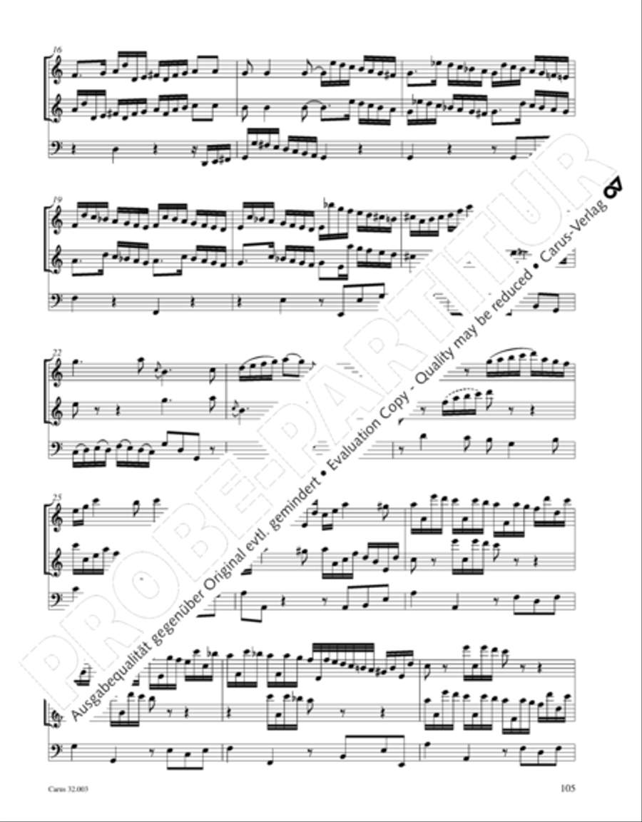 Gesamtausgabe Band 3 (Kammermusik: Duette, Solo- und Triosonaten) Score scores gallery preview page 126