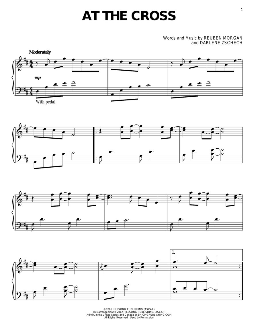 At The Cross At The Cross Piano Solo scores gallery preview page 1