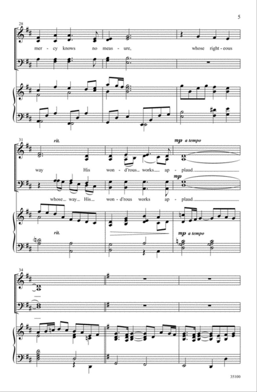 Thanks Be to God 4-Part scores gallery preview page 4