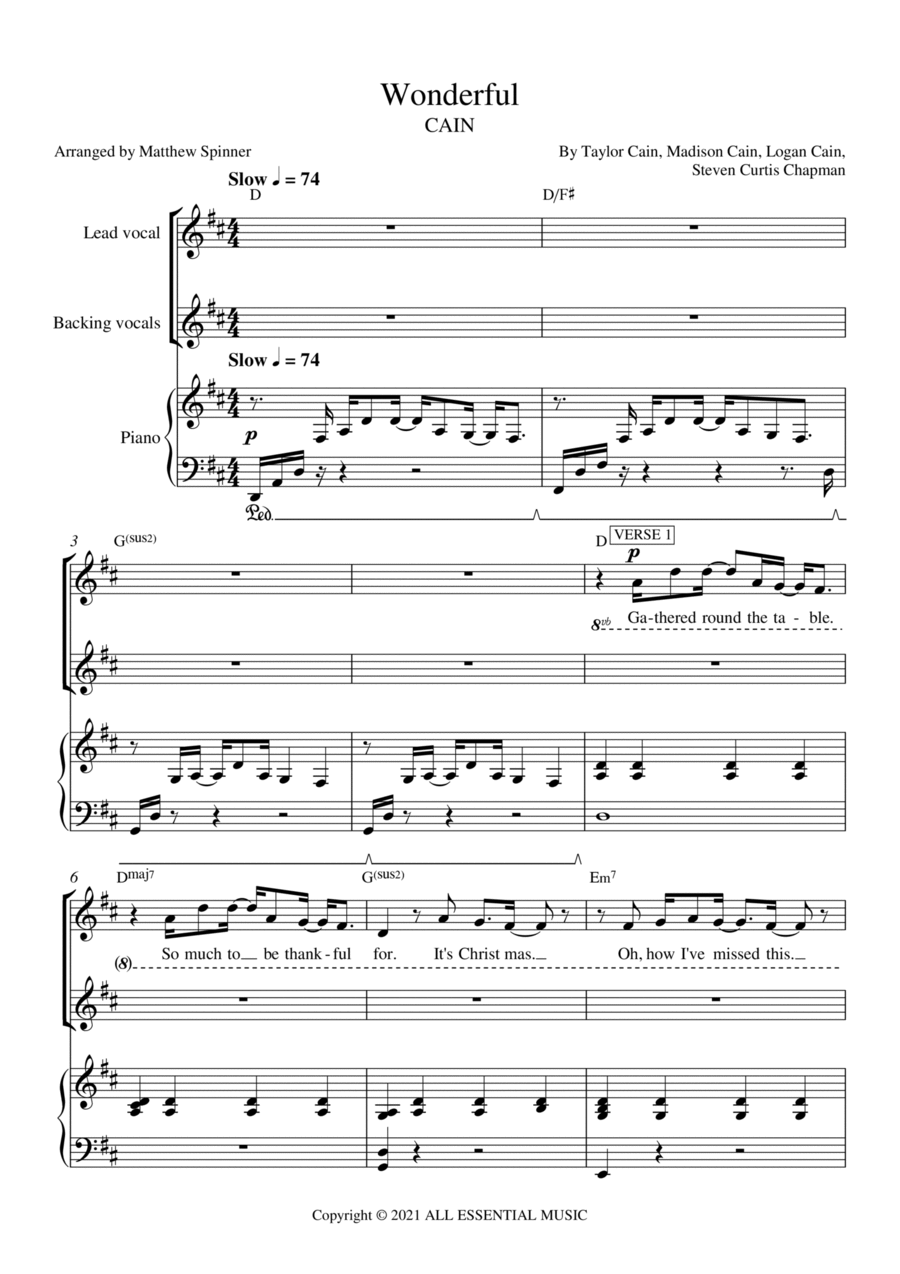 Wonderful Voice scores gallery preview page 1