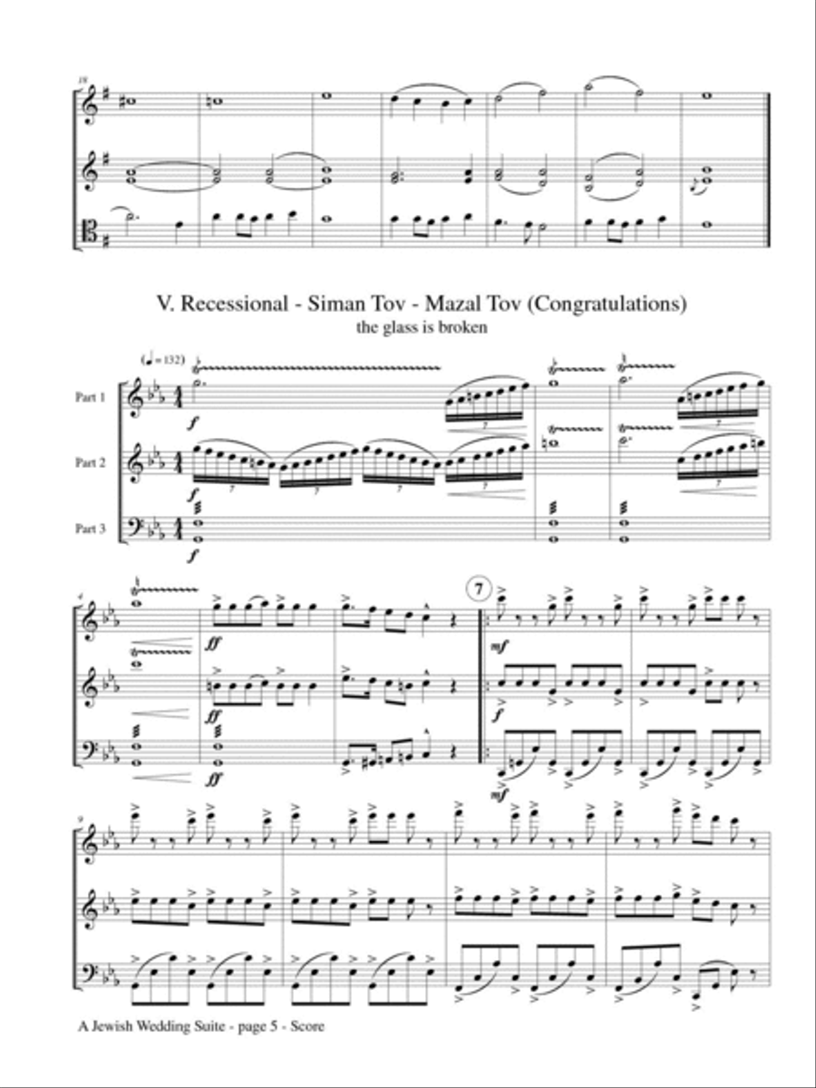 A Jewish Wedding Suite School and Community scores gallery preview page 4