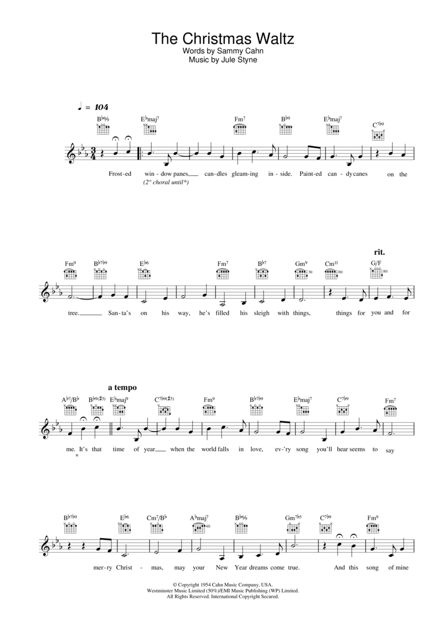 The Christmas Waltz The Christmas Waltz Piano scores gallery preview page 1