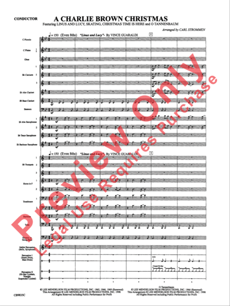 A Charlie Brown Christmas Concert Band scores gallery preview page 4