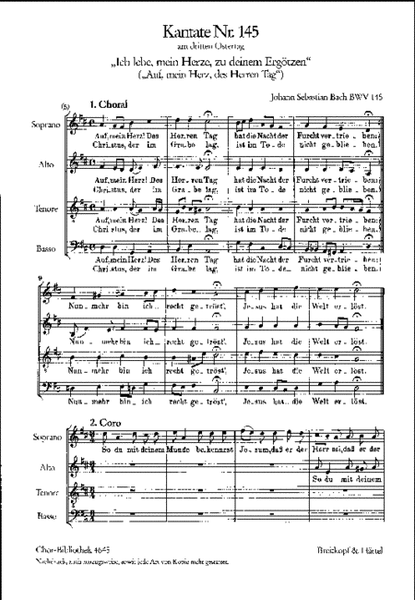 Cantata BWV 145 "Ich lebe, mein Herze, zu deinem Ergoetzen"