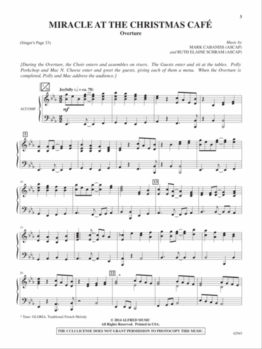 Miracle at the Christmas Cafe Choir scores gallery preview page 3