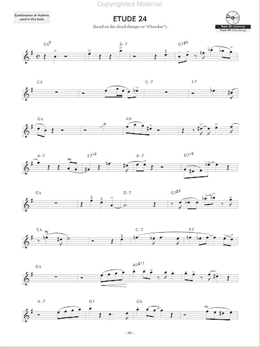 Reading Key Jazz Rhythms -- Clarinet Clarinet scores gallery preview page 10
