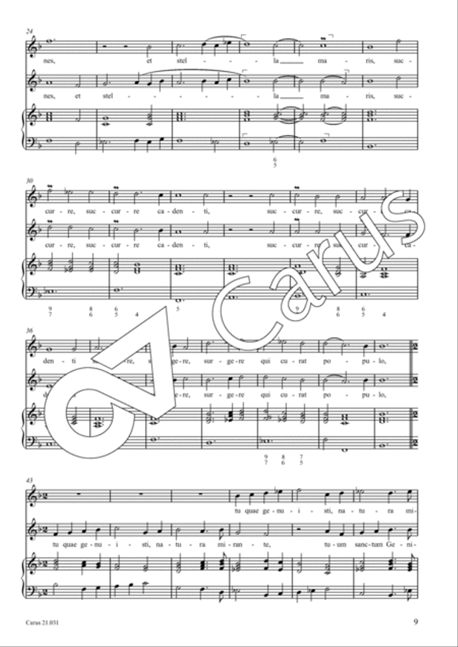 Quatre Antiennes a la Vierge pour deux dessus Soprano Voice scores gallery preview page 10