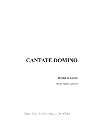 CANTATE DOMINO - De Lassus - Arr. for STBar
