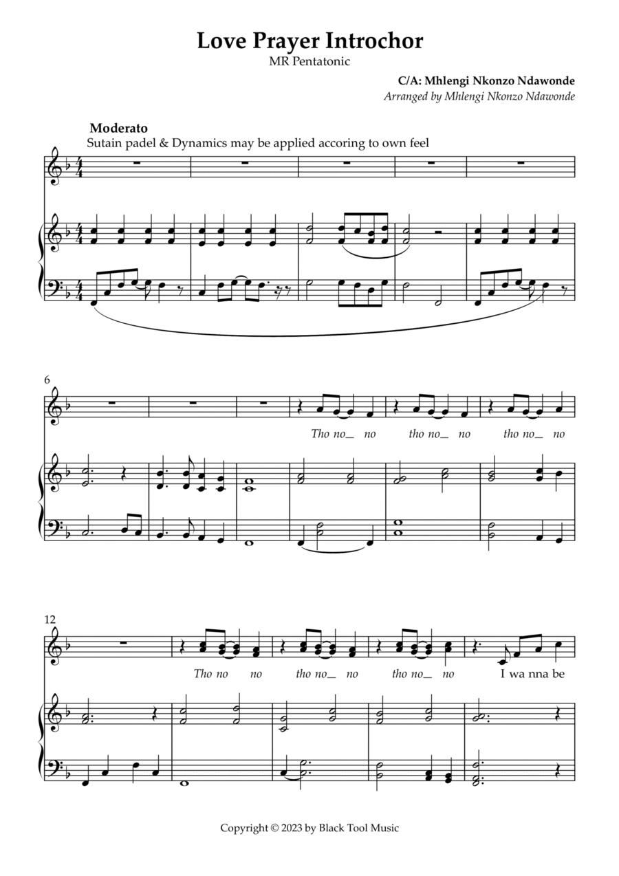Love Prayer Introchor Flute Solo scores gallery preview page 1