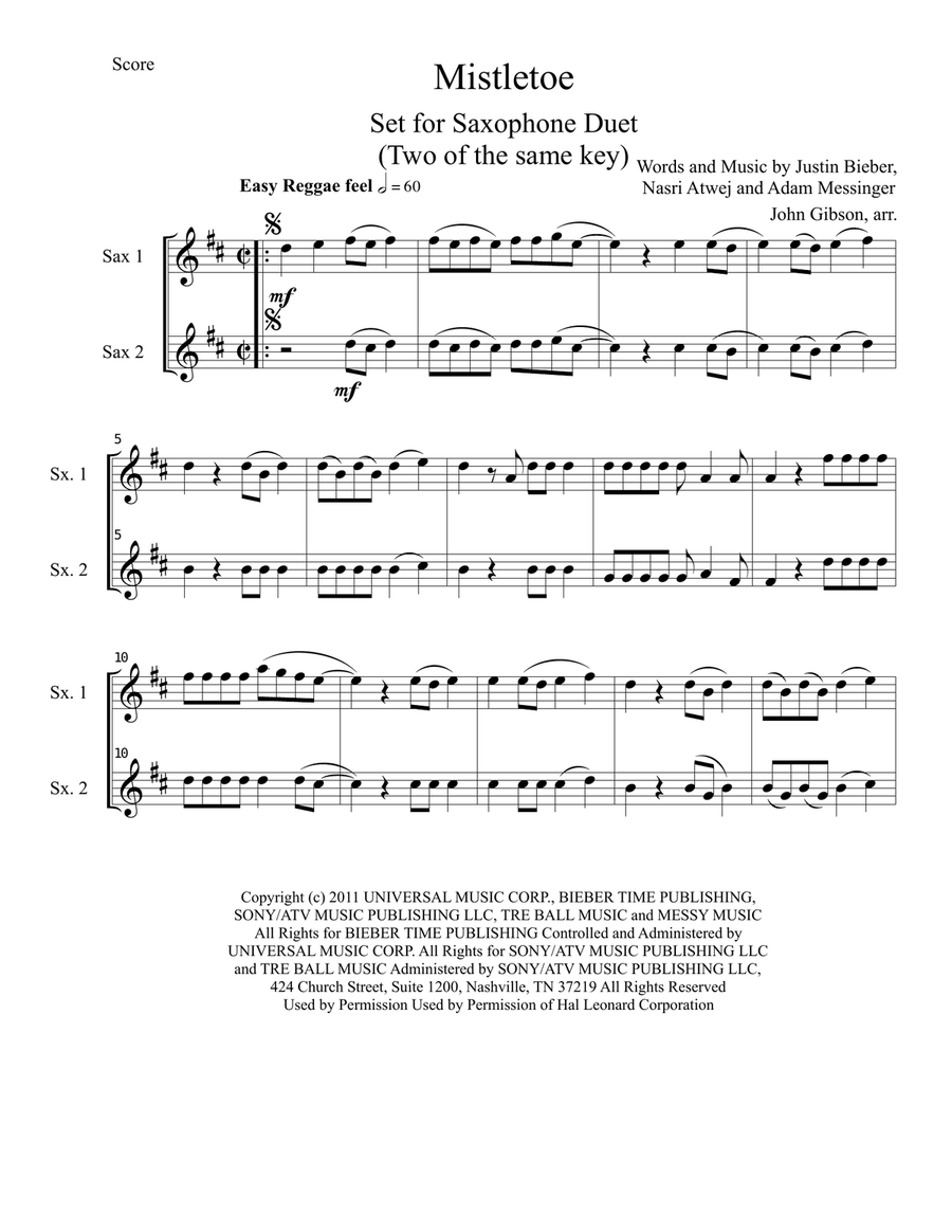 Mistletoe Woodwind Duet scores gallery preview page 2