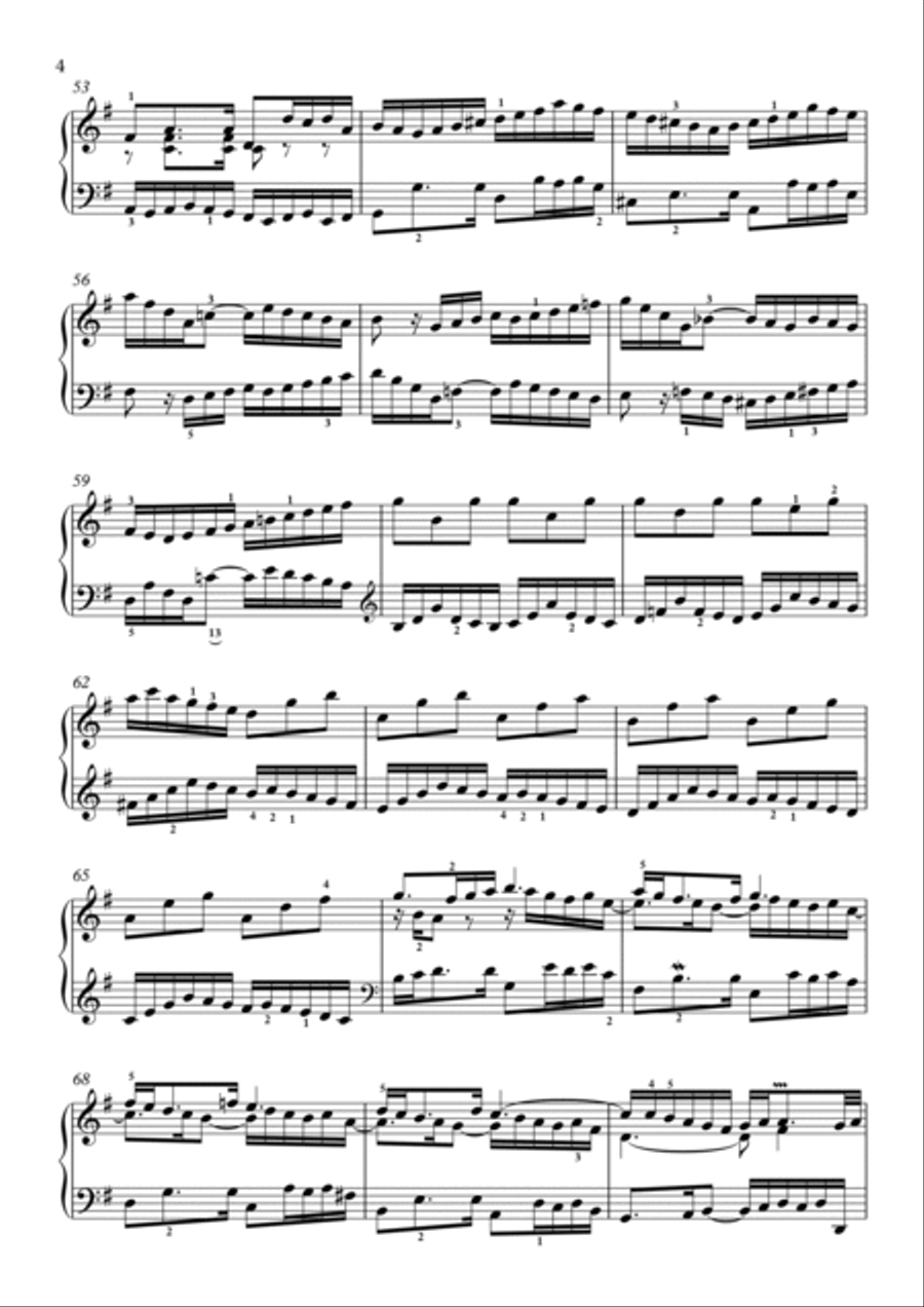 Bach-English Suite No.5 in E minor, BWV 810 (Piano) Piano Solo scores gallery preview page 5
