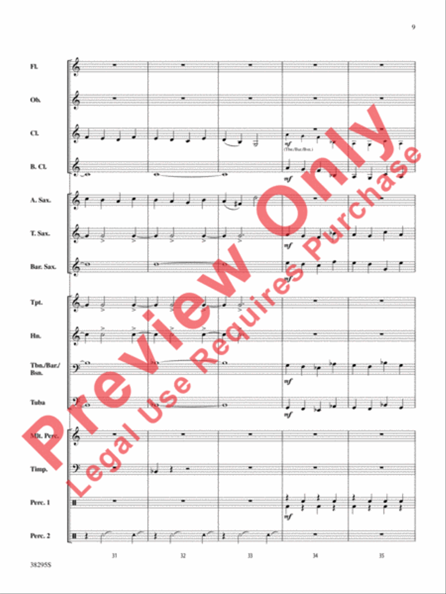 Planets in Motion Concert Band scores gallery preview page 9