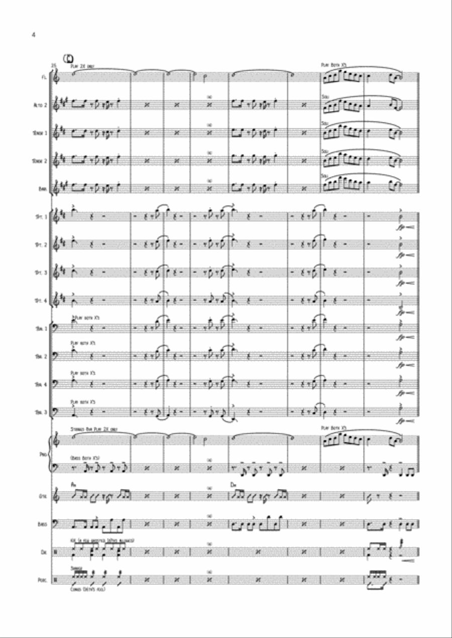 Moves Like Jagger Flute scores gallery preview page 4