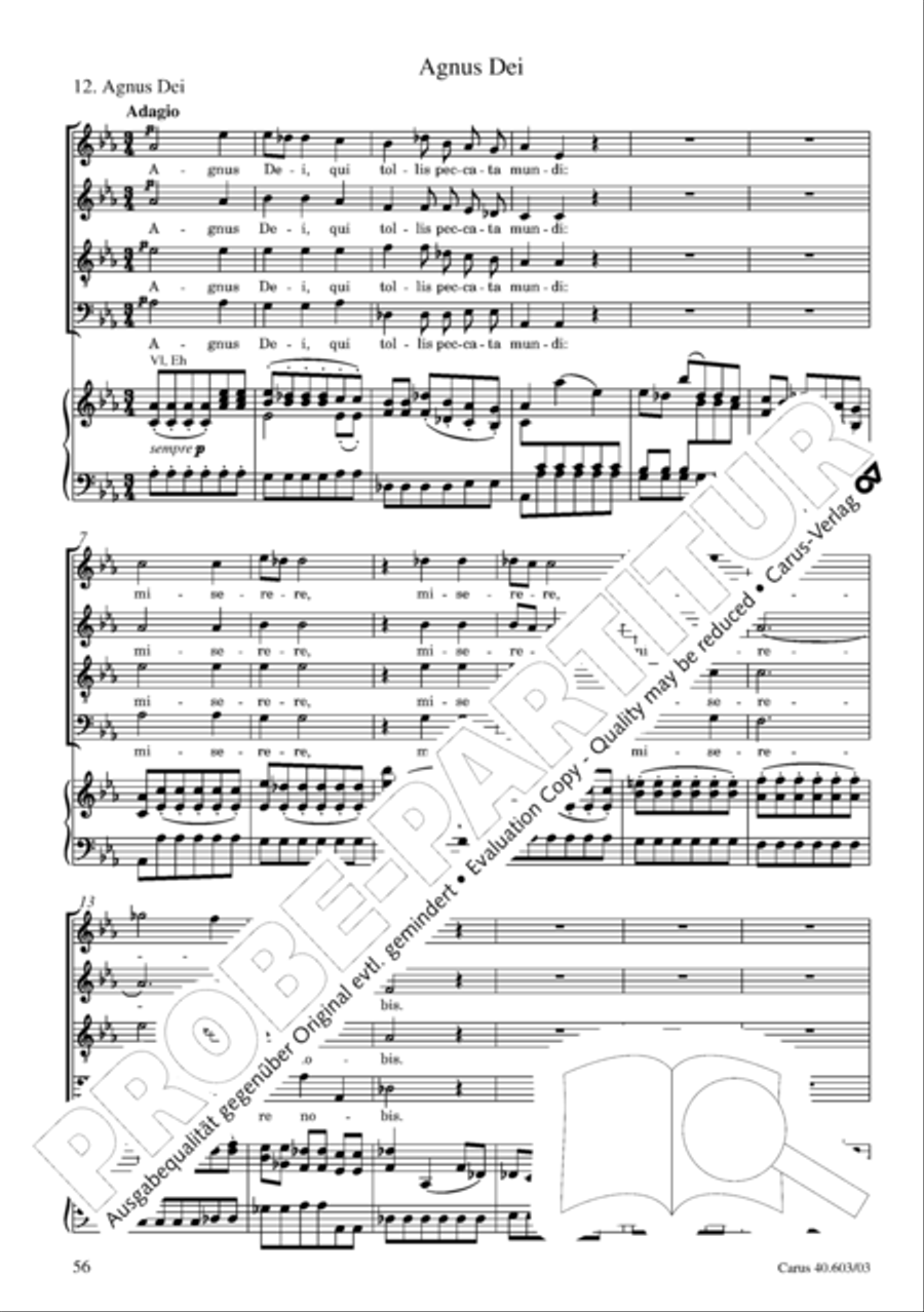 Grosse Orgelsolomesse in Es 4-Part scores gallery preview page 57