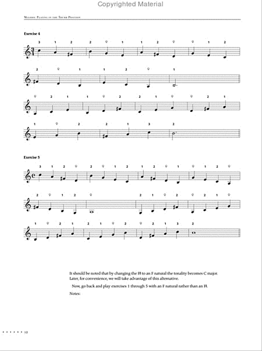 Melodic Playing in the Thumb Position Double Bass scores gallery preview page 2