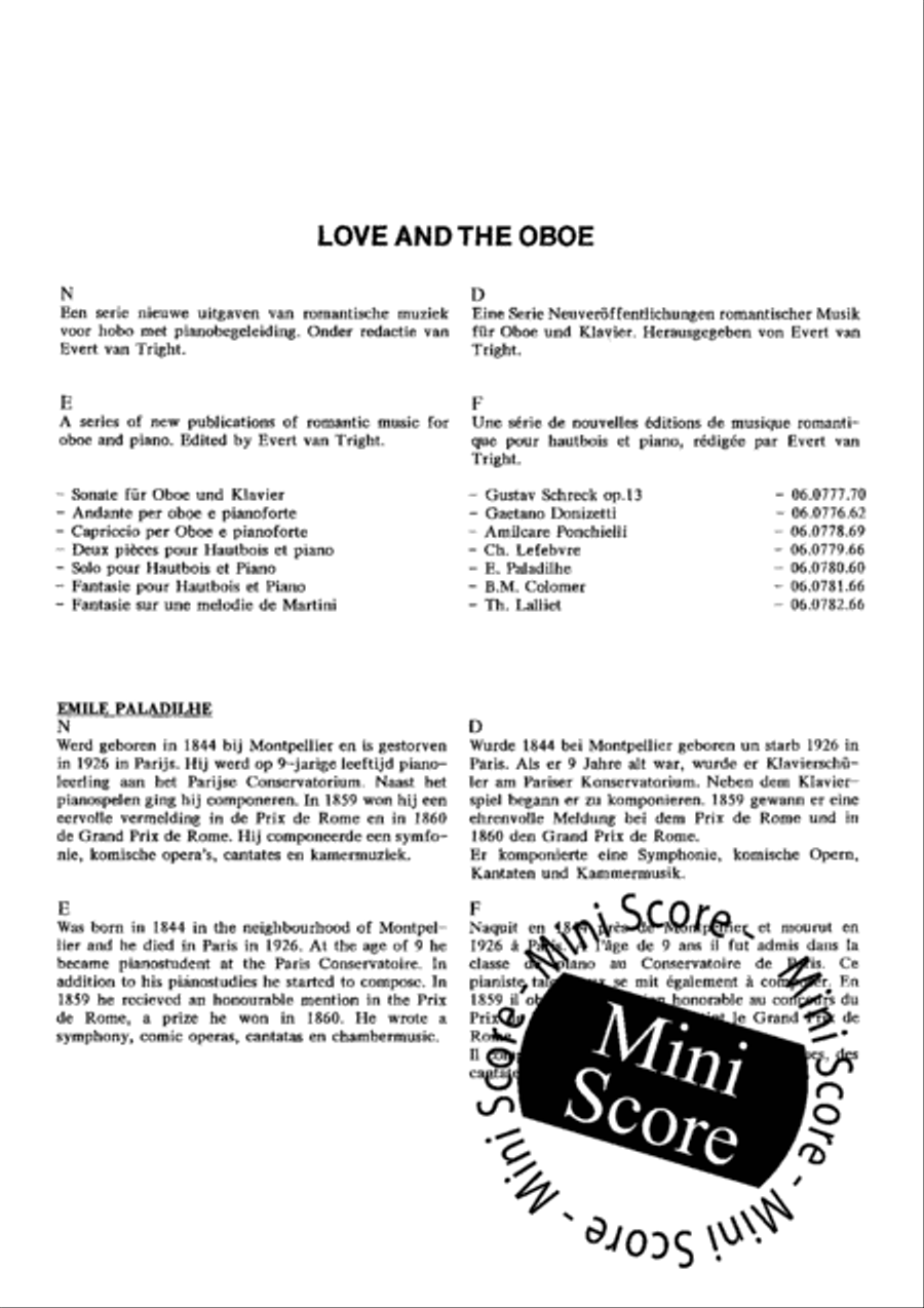 Solo Pour Hautbois et Piano Piano Accompaniment scores gallery preview page 3