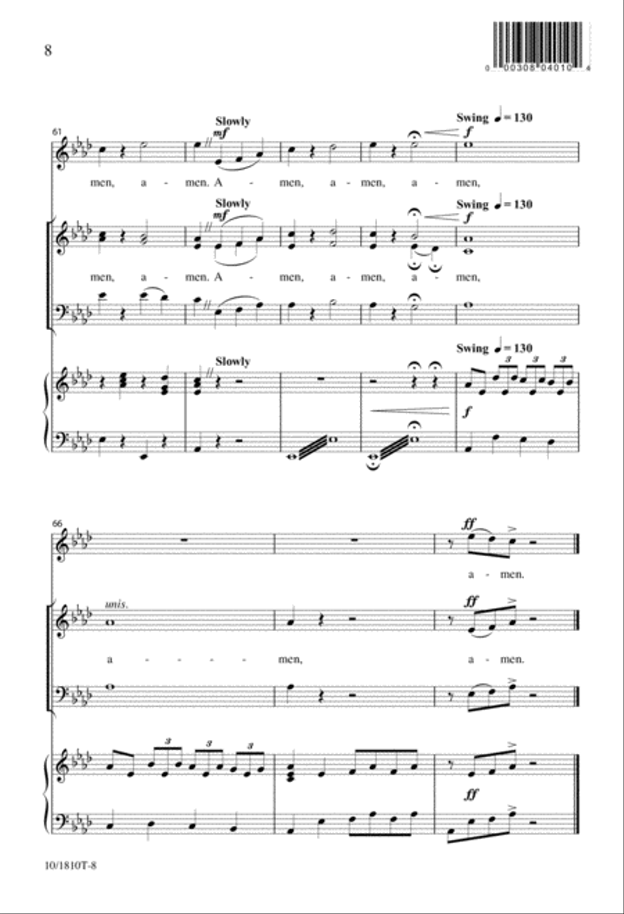Amen Amen 3-Part scores gallery preview page 8
