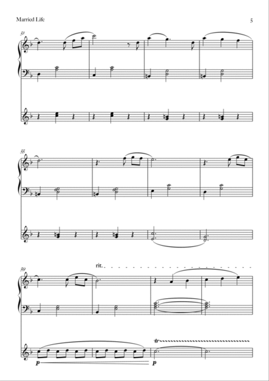 Married Life Violin Solo scores gallery preview page 5