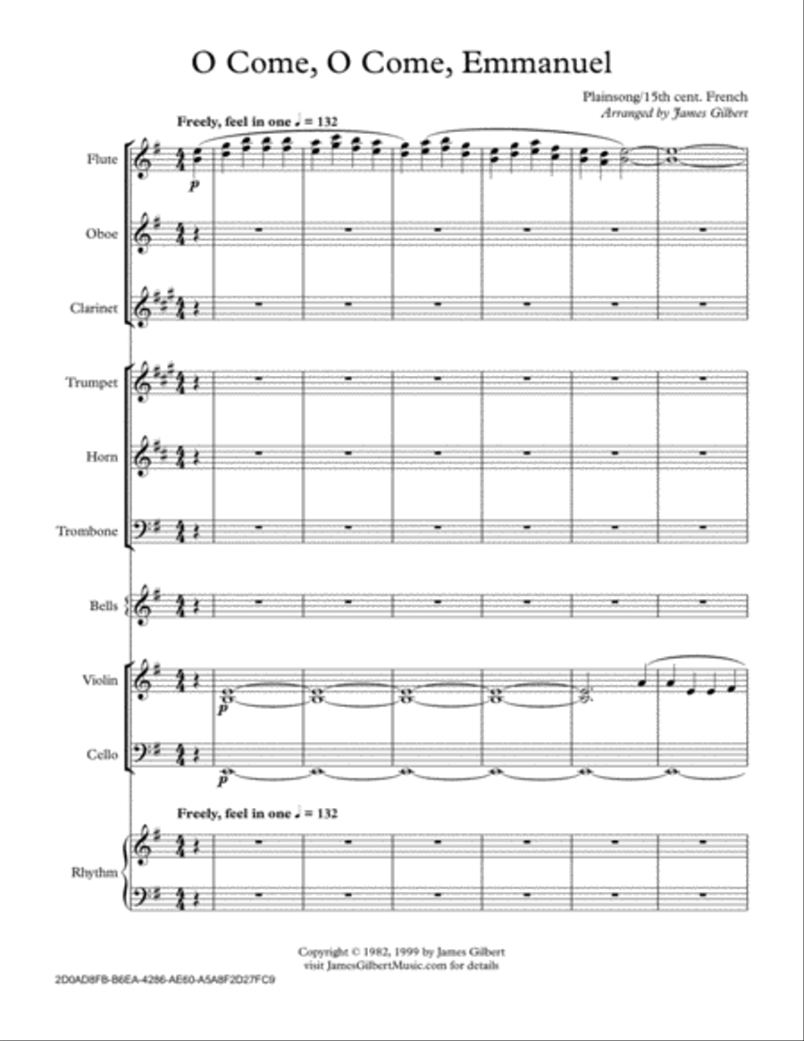 O Come, O Come Emmanuel O Come, O Come Emmanuel Full Orchestra scores gallery preview page 1