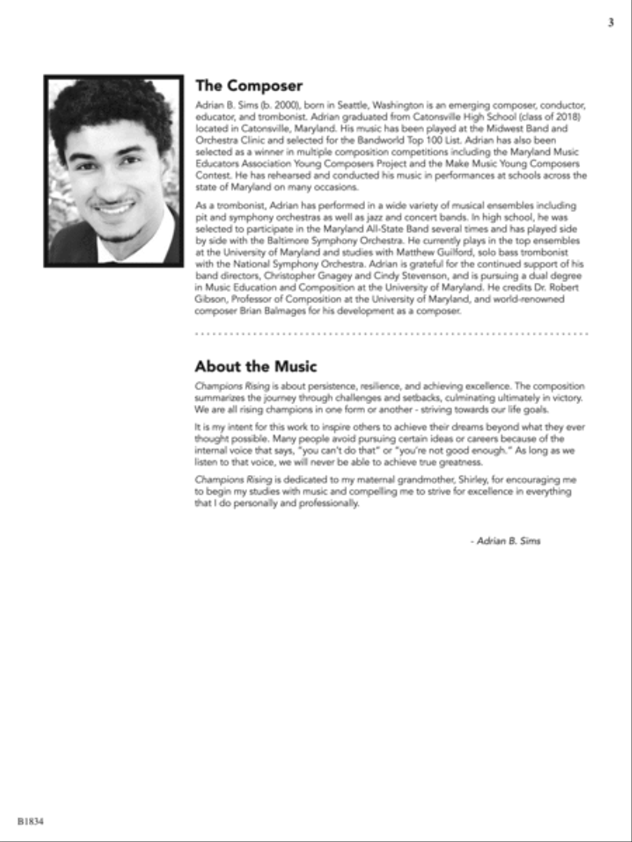 Champions Rising: Score Concert Band scores gallery preview page 3