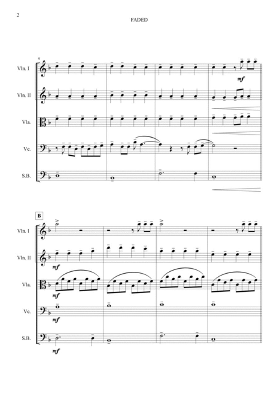 Faded String Quintet scores gallery preview page 4