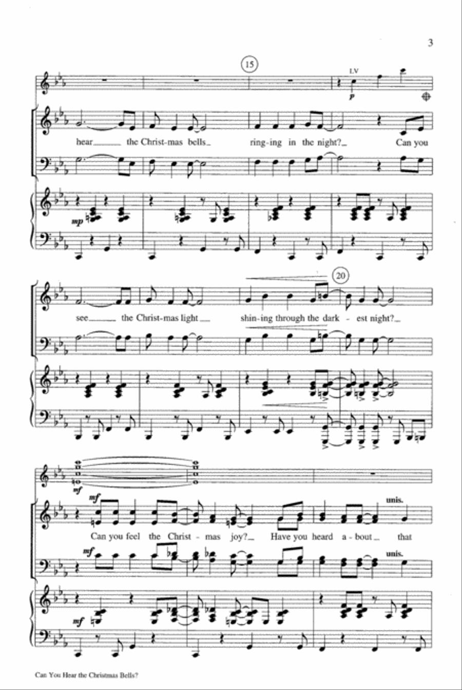 Can You Hear the Christmas Bells? Choir scores gallery preview page 3