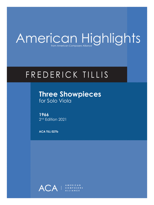Book cover for [Tillis] Three Showpieces for Viola