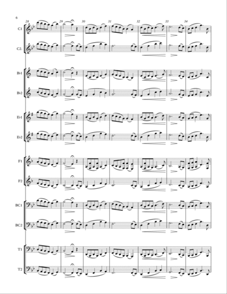 5 Duets for Any Two Band Instruments - Volume 2 - All Transpositions Brass Ensemble scores gallery preview page 6