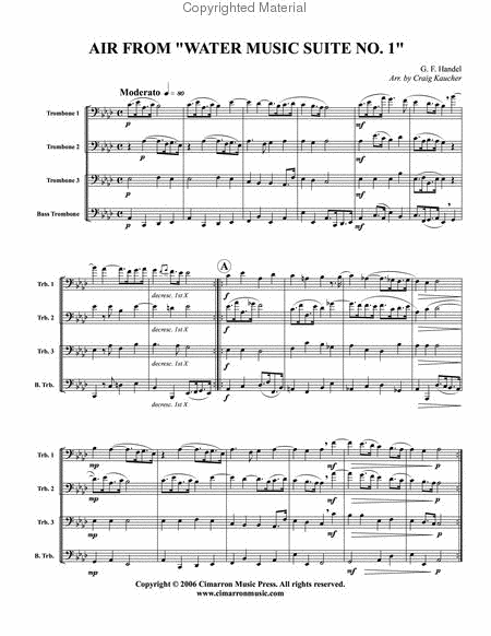 Air, from Water Music Suite No. 1