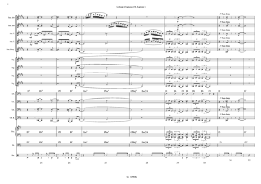 Le loup et l'agneau pour trombone solo et big band Jazz Ensemble scores gallery preview page 5