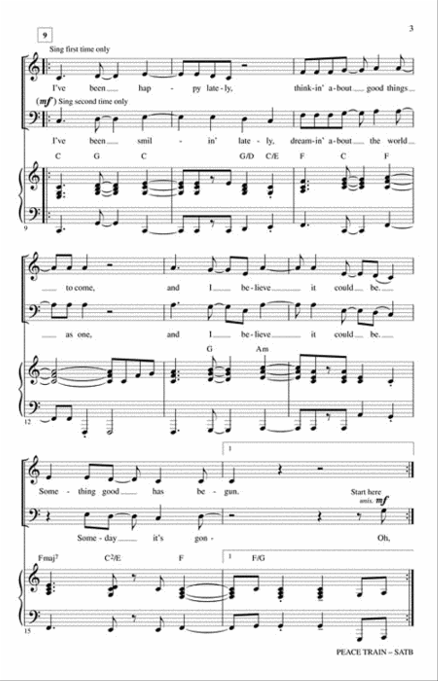 Peace Train Choir scores gallery preview page 3