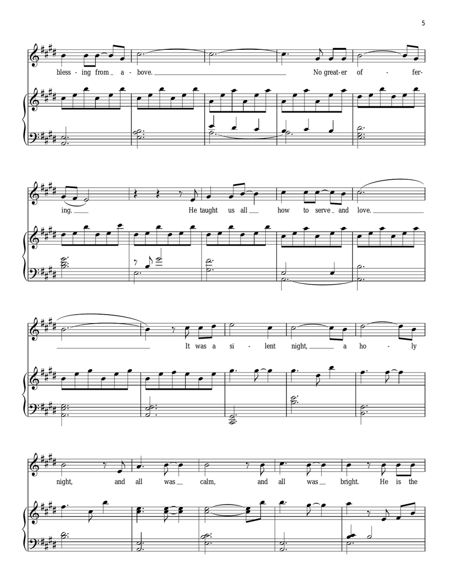 Gloria/Hark! The Herald Angels Sing Voice scores gallery preview page 5