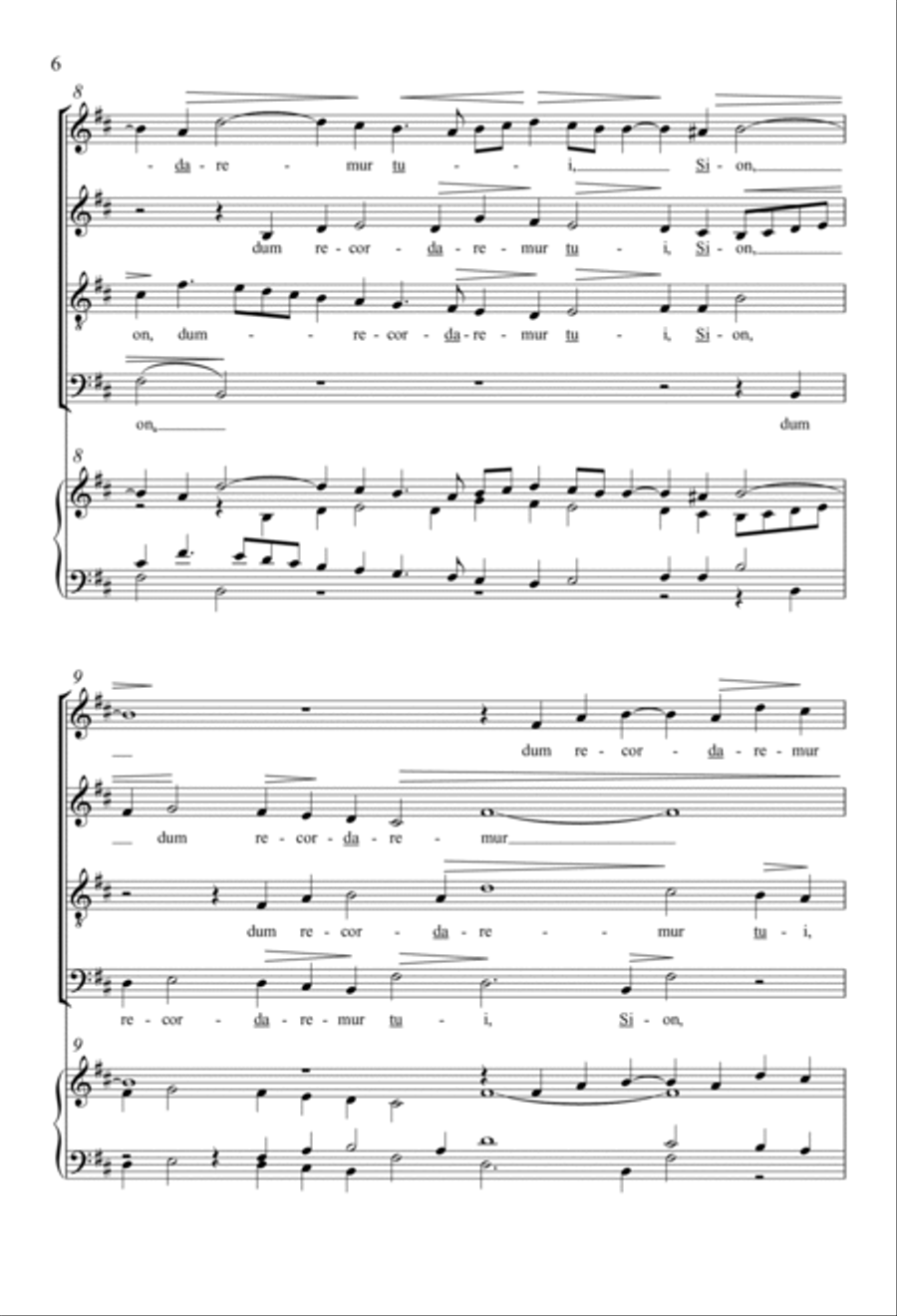 Super Flumina Babylonis 4-Part scores gallery preview page 5