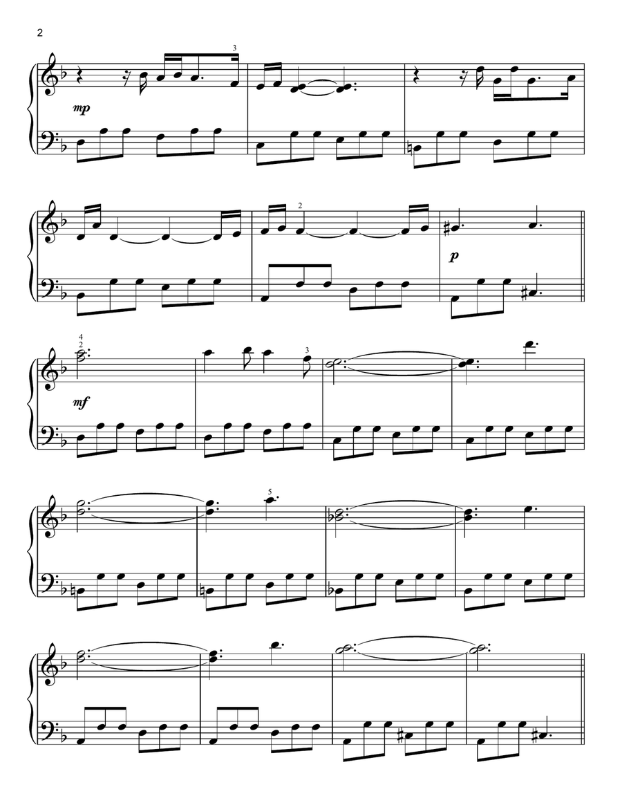 Porz Goret Easy Piano scores gallery preview page 2